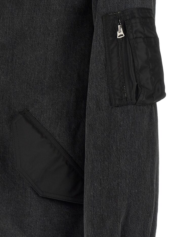 SACAI Nylon Insert Denim Jacket