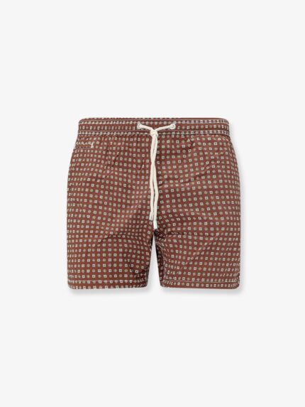 MC2 SAINT BARTH Nylon Swim Shorts With All-over Micro Pattern