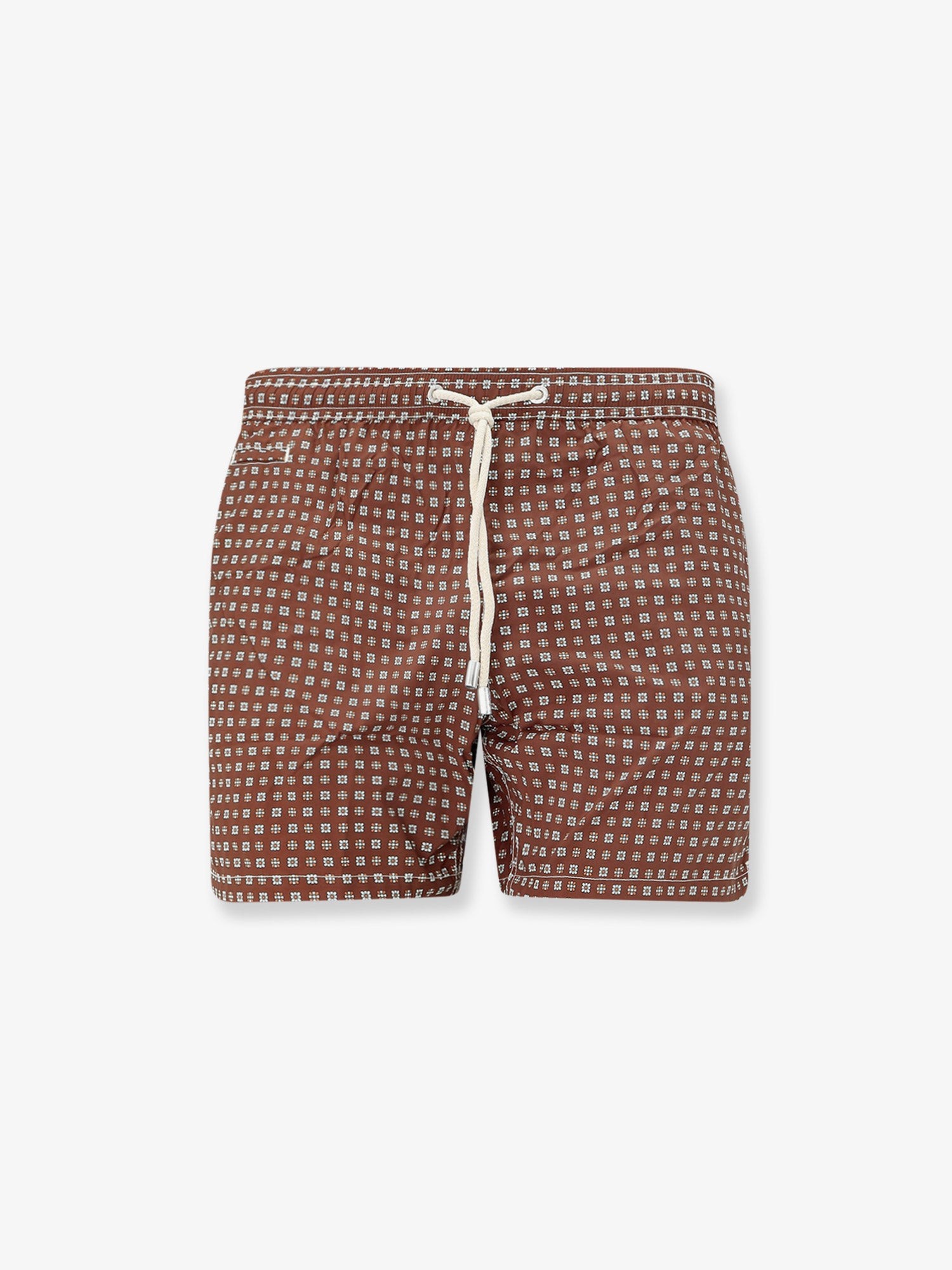 MC2 SAINT BARTH Nylon Swim Shorts With All-over Micro Pattern