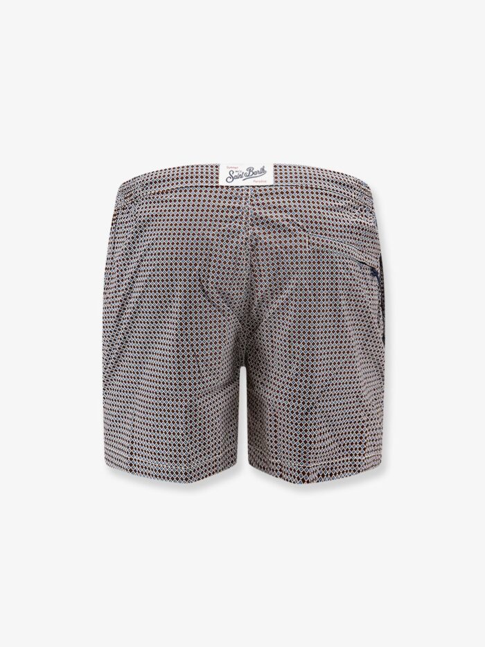 Mc2 Saint Barth Nylon Swim Shorts With Micro-pattern