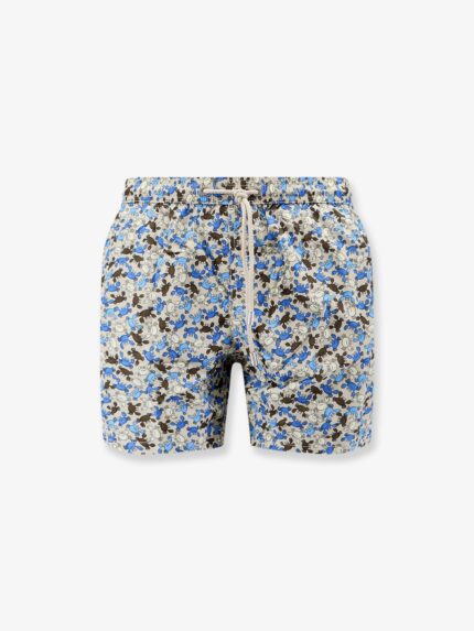 Mc2 Saint Barth Nylon Swim Shorts With Micro-pattern