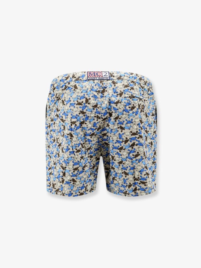 Mc2 Saint Barth Nylon Swim Shorts With Micro-pattern