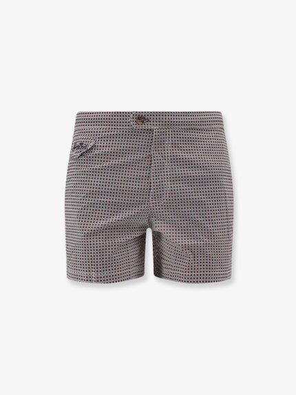 Mc2 Saint Barth Nylon Swim Shorts With Micro-pattern