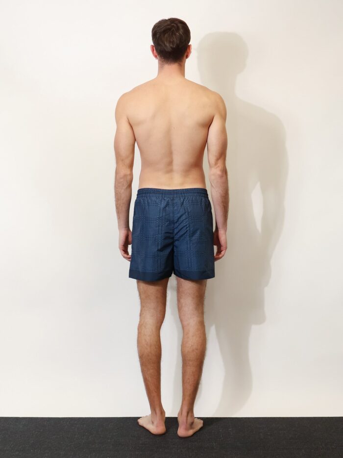 Nylon Swim Trunks With All-over Gucci Incrocio Print