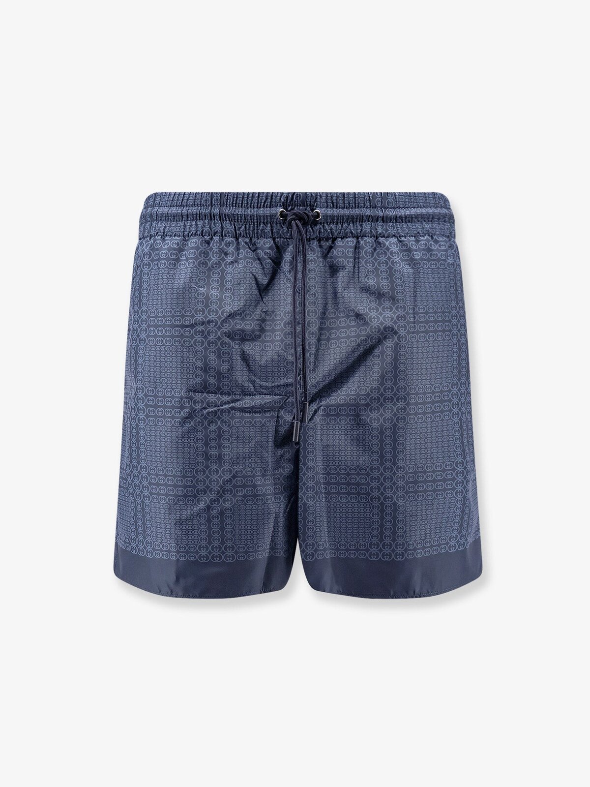 Nylon Swim Trunks With All-over Gucci Incrocio Print