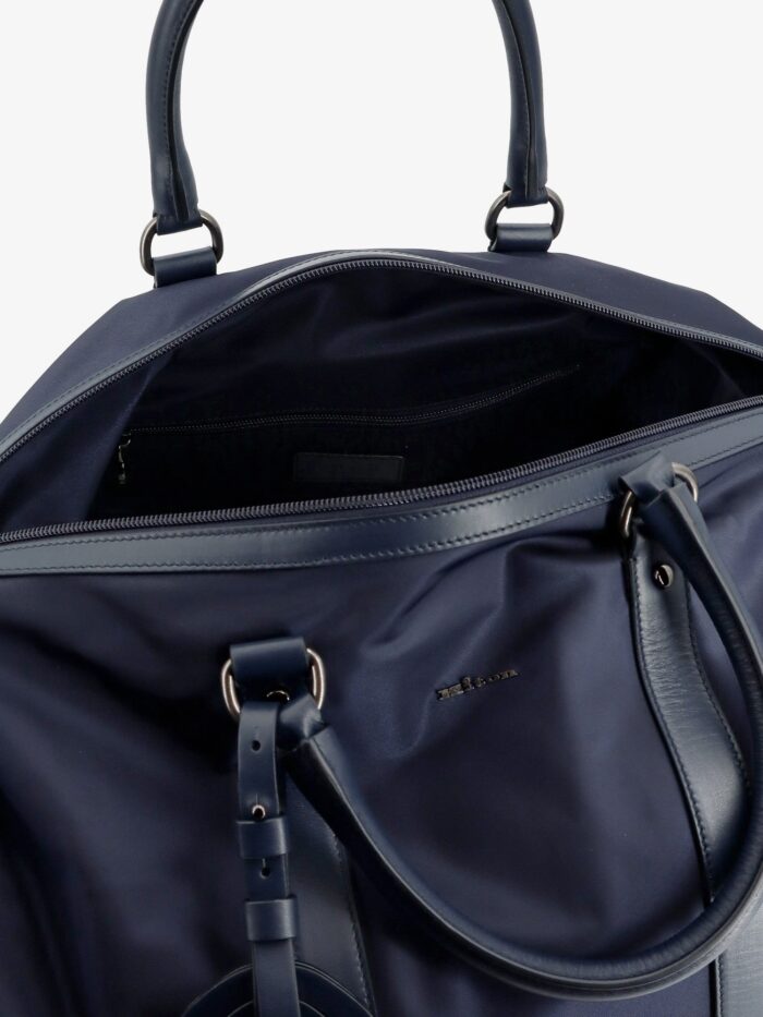 KITON CIRO PAONE Nylon Travel Bag With Leather Inserts