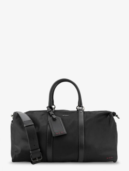 KITON CIRO PAONE Nylon Travel Bag With Leather Inserts