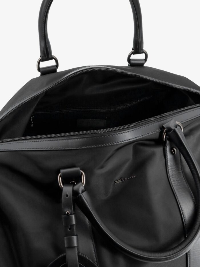 KITON CIRO PAONE Nylon Travel Bag With Leather Inserts