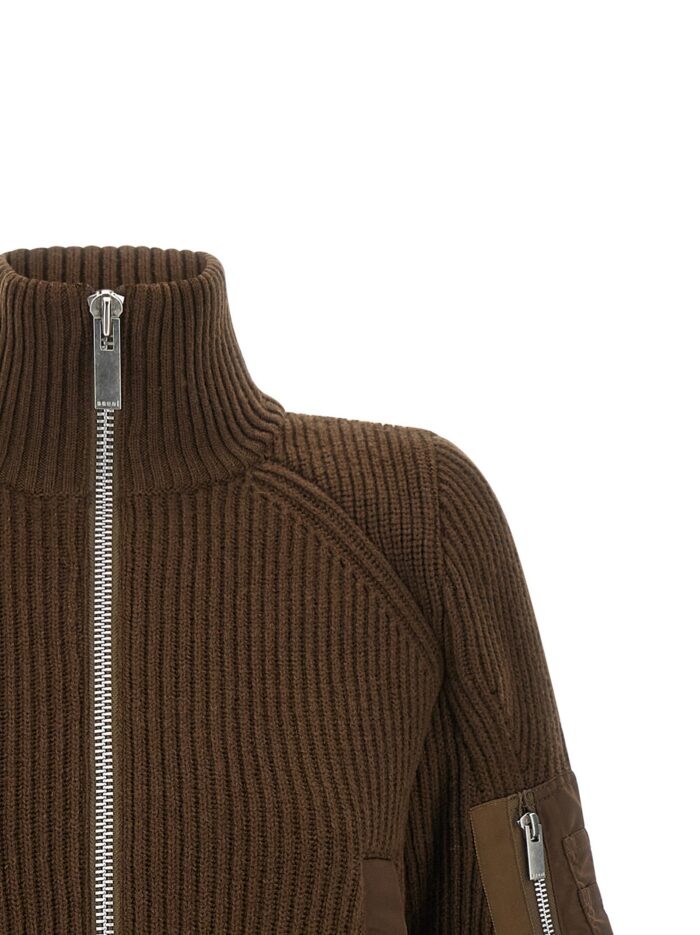 SACAI 'Nylon Twill X Wool Knit' Blouson
