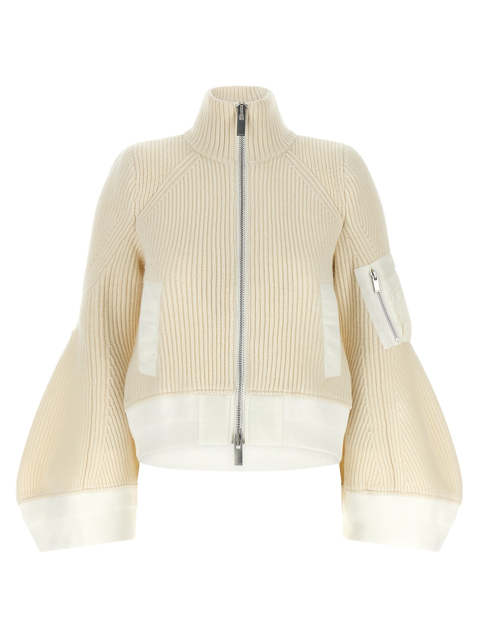 SACAI 'Nylon Twill X Wool Knit' Blouson