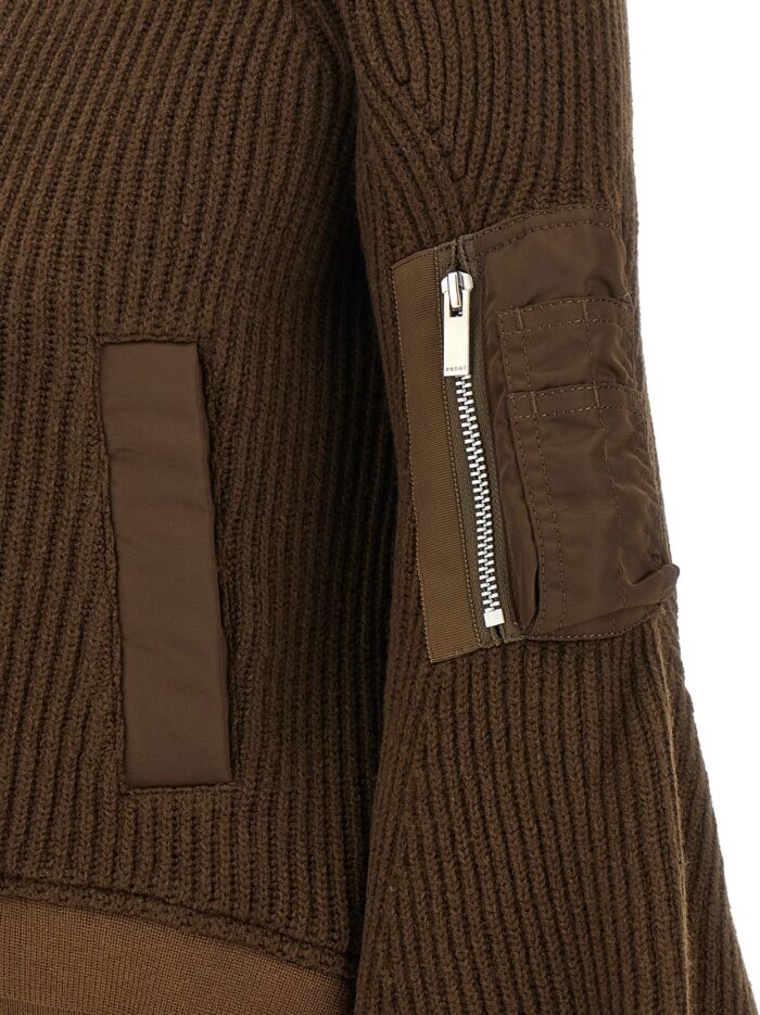 SACAI 'Nylon Twill X Wool Knit' Blouson