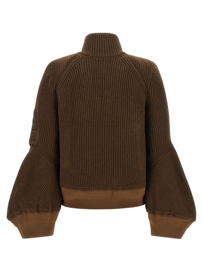 SACAI 'Nylon Twill X Wool Knit' Blouson