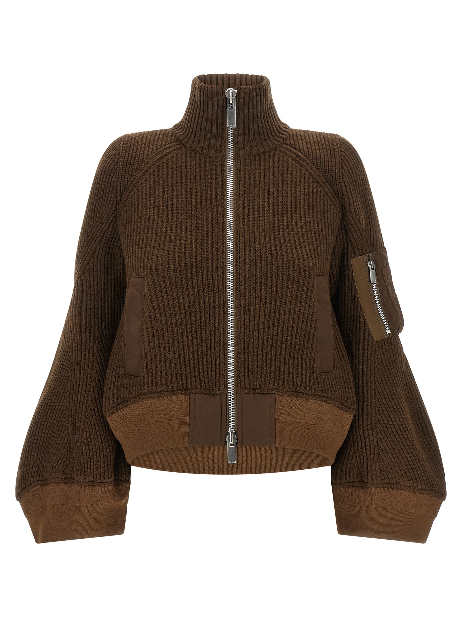 SACAI 'Nylon Twill X Wool Knit' Blouson