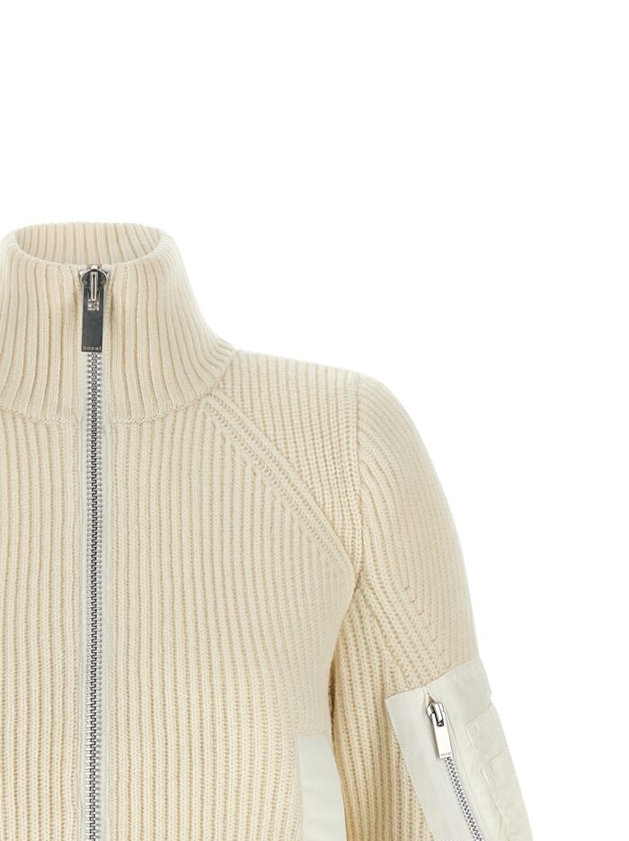 SACAI 'Nylon Twill X Wool Knit' Blouson