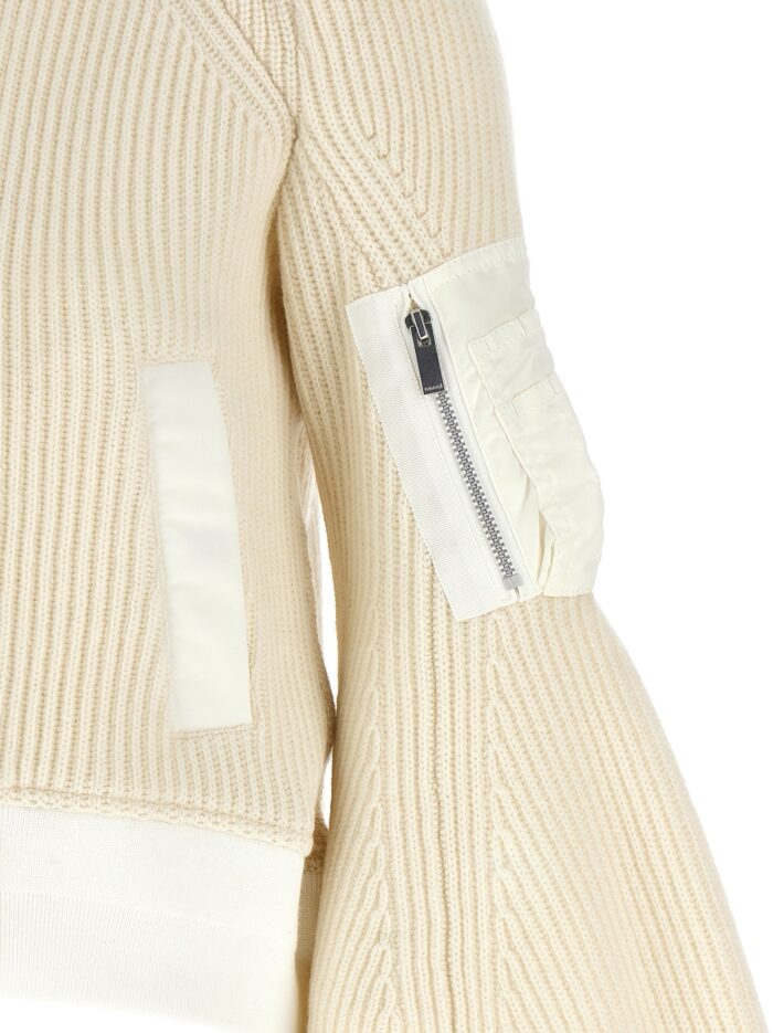 SACAI 'Nylon Twill X Wool Knit' Blouson