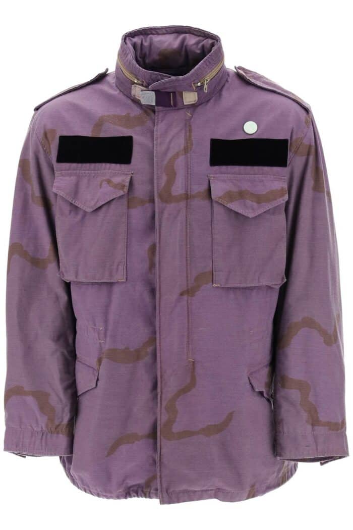 Oamc Field Jacket In Cotton With Camouflage Pattern