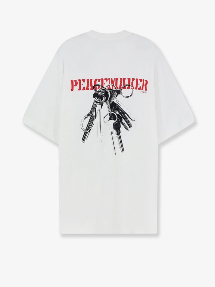 OAMC PEACEMAKER Cotton T-shir Twith Keys Print