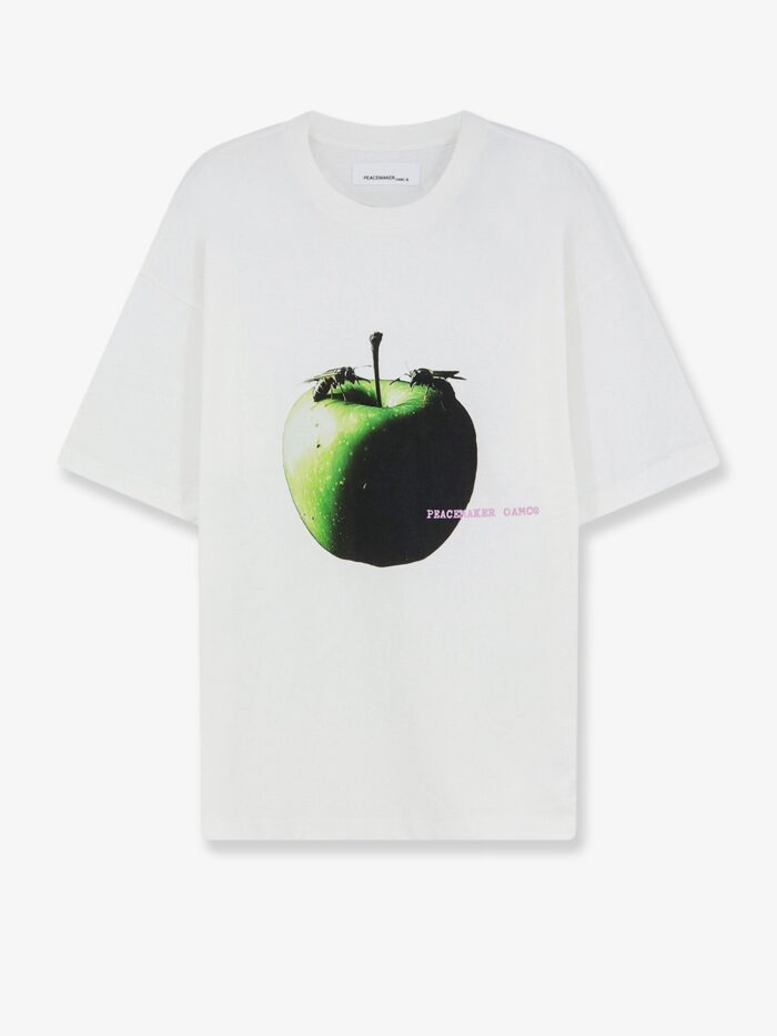 OAMC PEACEMAKER Cotton T-shirt With Apple Print