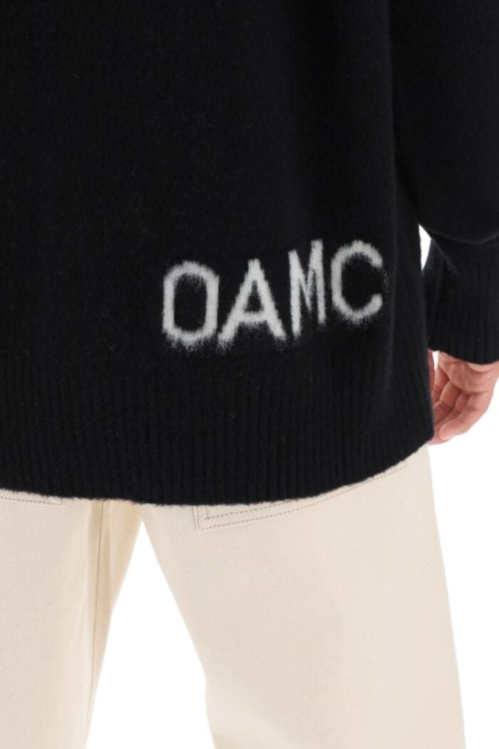 Oamc Wool Sweater With Jacquard Logo