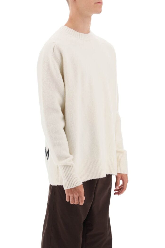 Oamc Wool Sweater With Jacquard Logo