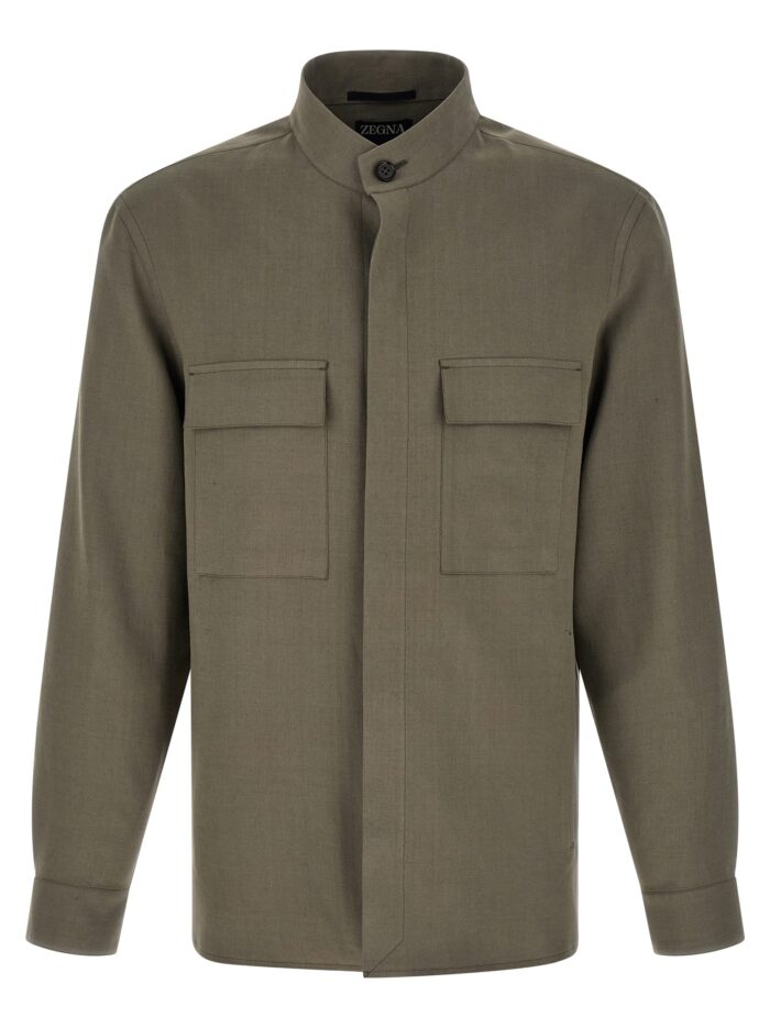zegna 'oasi lino' overshirt Zegna 'Oasi Lino' Overshirt