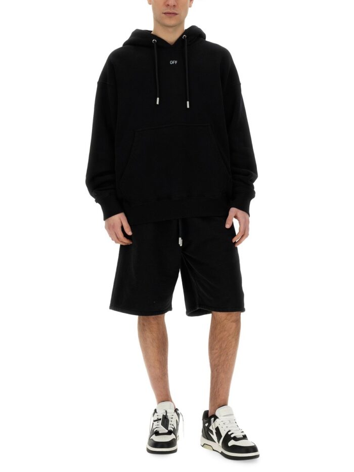 Off-white BERMUDA WITH LOGO