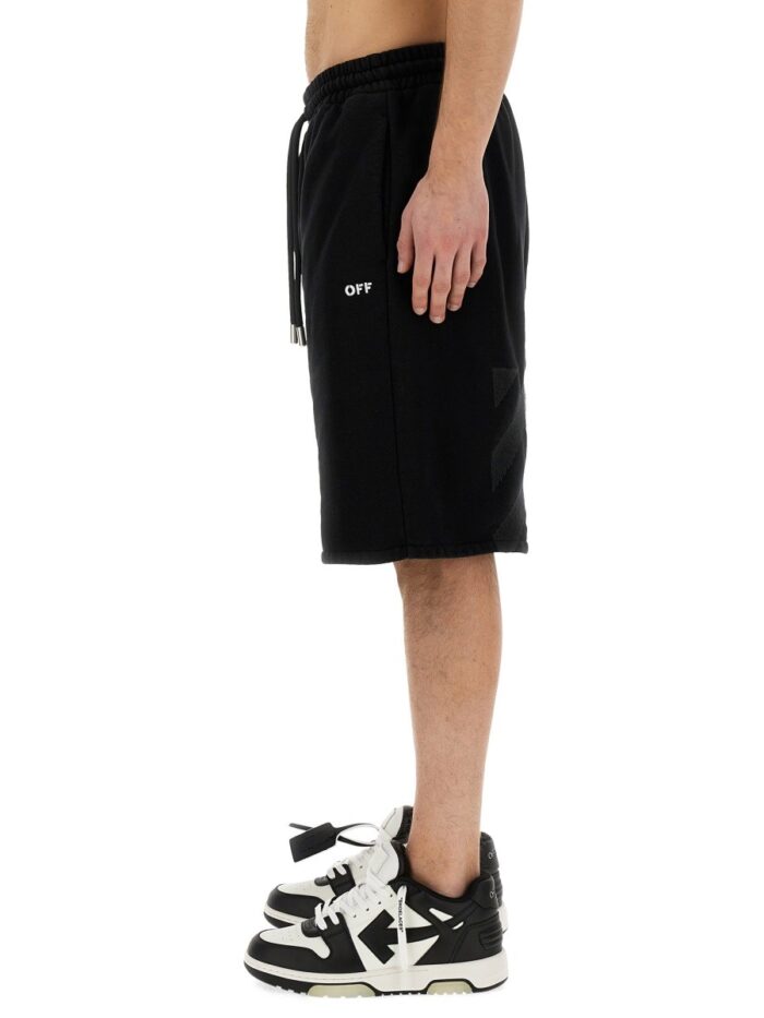 Off-white BERMUDA WITH LOGO