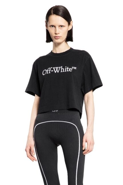 OFF-WHITE Big Bookish Logo Cropped Tee