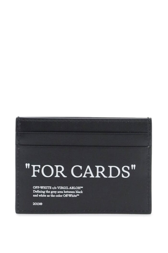 Off-white Bookish Card Holder With Lettering