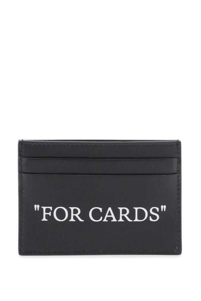 Off-white Bookish Card Holder With Lettering