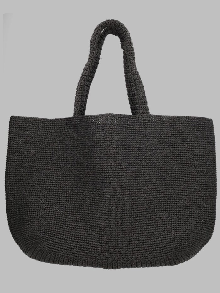 Off-white BORSA TOTE IN RAFIA CON RICAMO