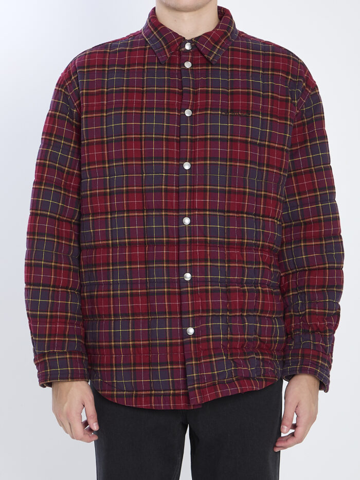 Off White Burgundy check overshirt