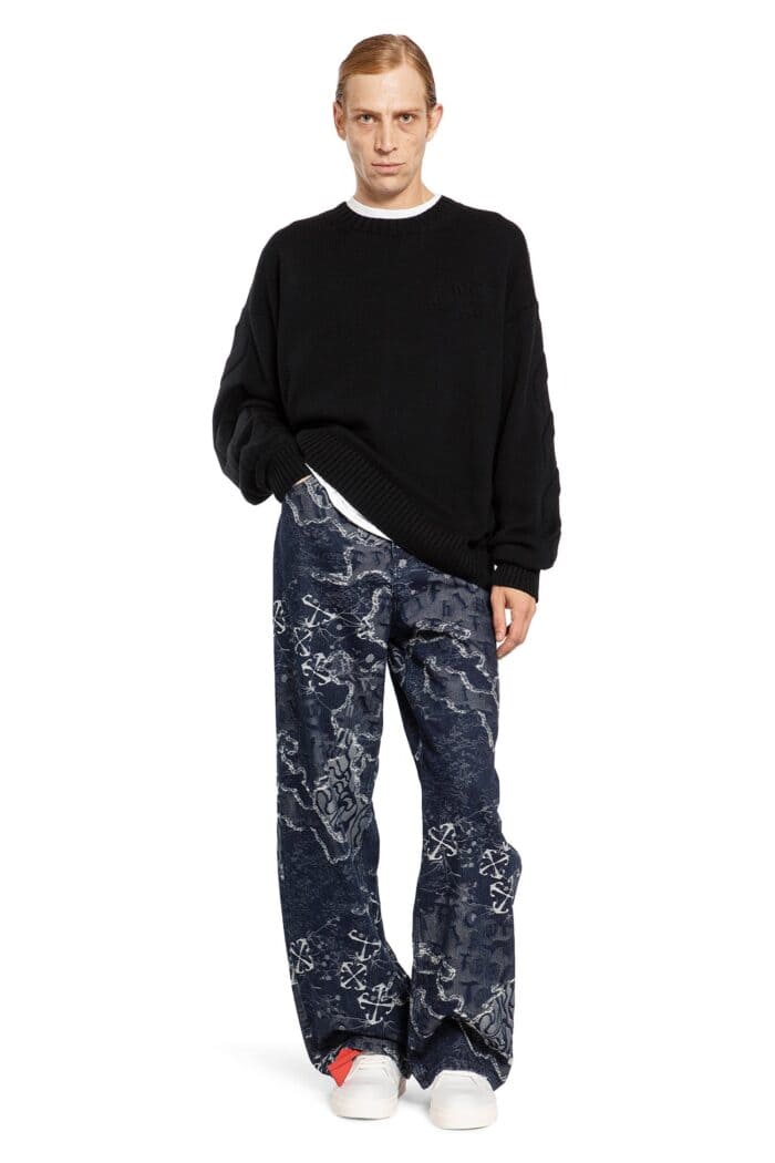 OFF-WHITE Camo Jacquard Straight Jeans