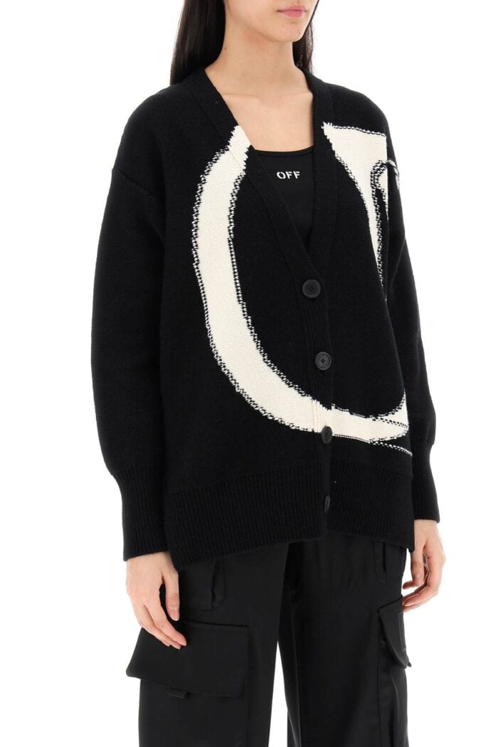 OFF-WHITE Cardigan With Maxi Ow Logo