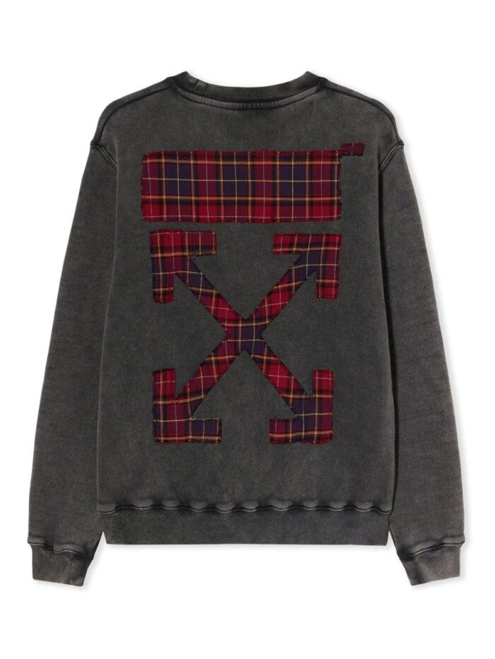 Off-white "CHECK FLAN ARROW LOGO" SWEATSHIRT