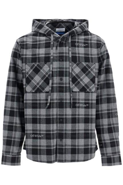 OFF-WHITE Checked Overshirt With Hood