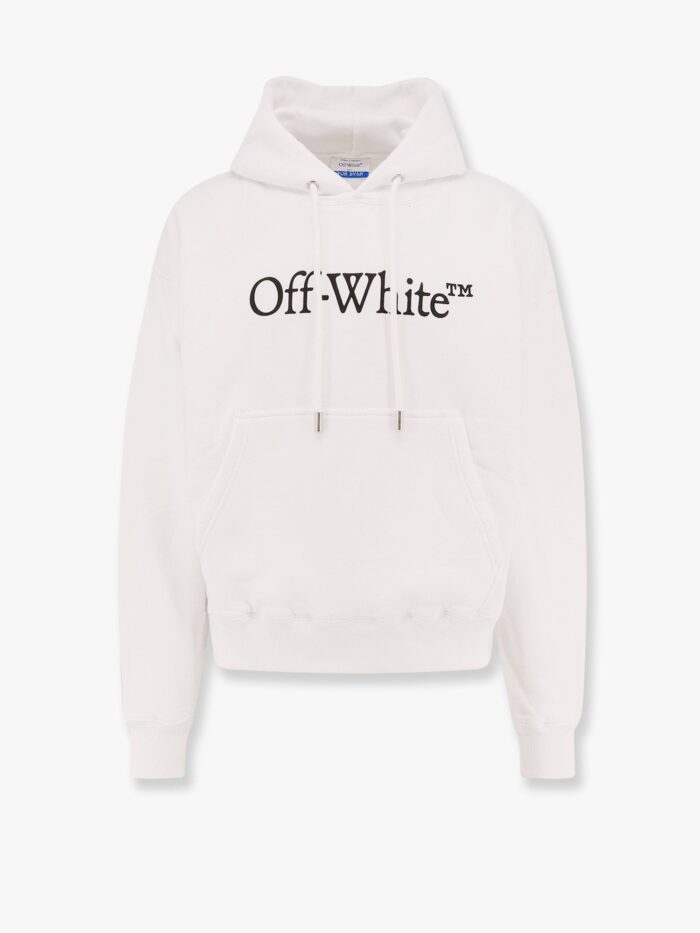 Off-White Cotton Sweatshirt Whit Frontal Logo Print