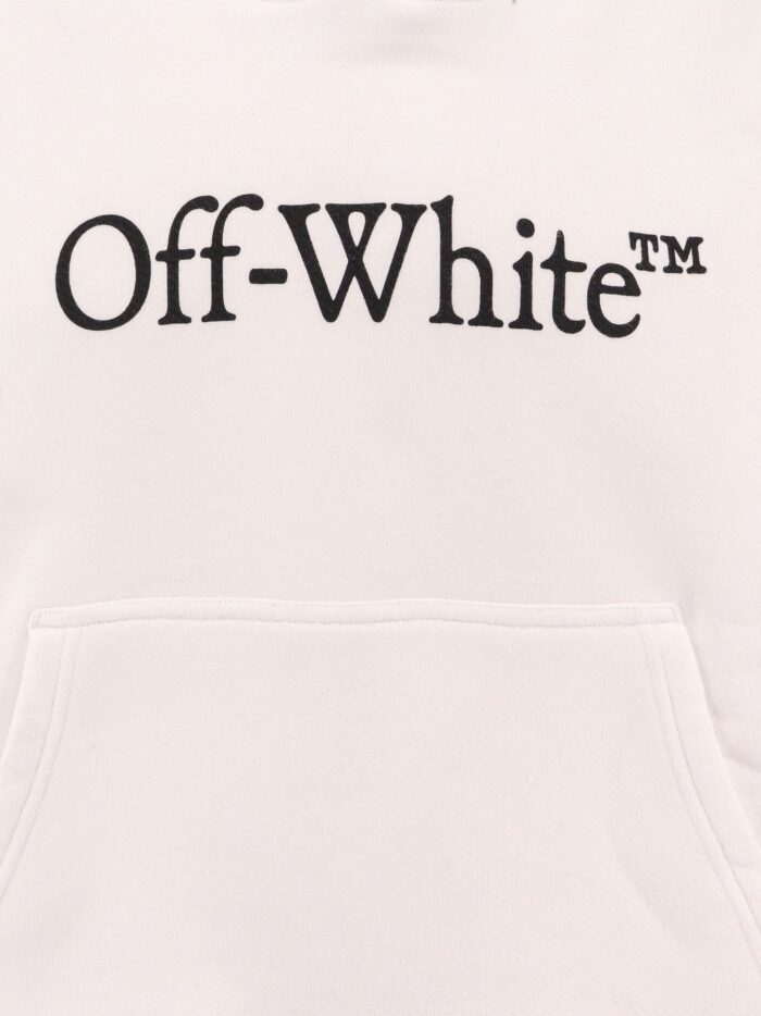Off-White Cotton Sweatshirt Whit Frontal Logo Print