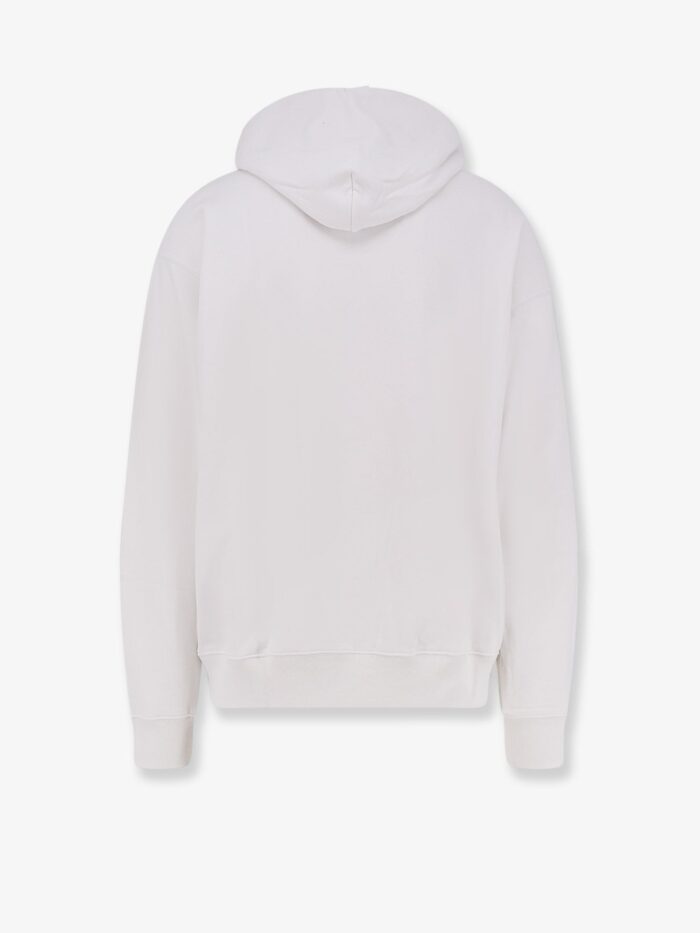 Off-White Cotton Sweatshirt With Frontal Logo Print
