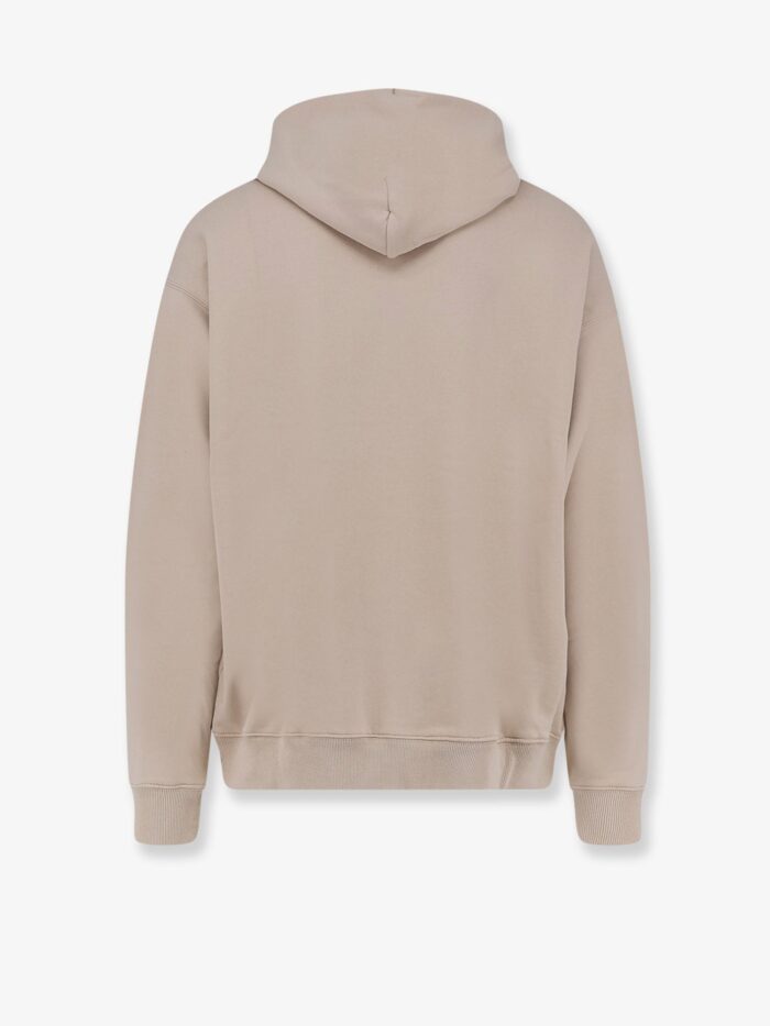 Off-White Cotton Sweatshirt With Frontal Logo Print