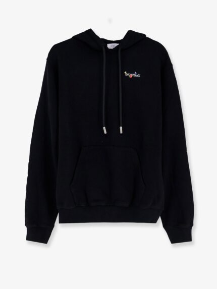 Off-White Cotton Sweatshirt With Multicolor Print