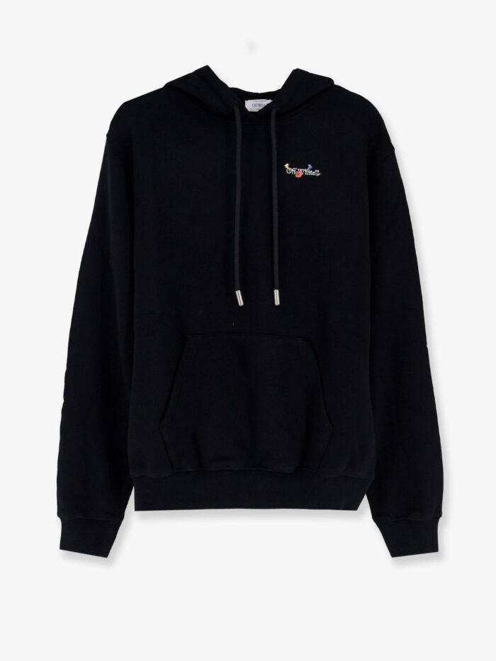 Off-White Cotton Sweatshirt With Multicolor Print