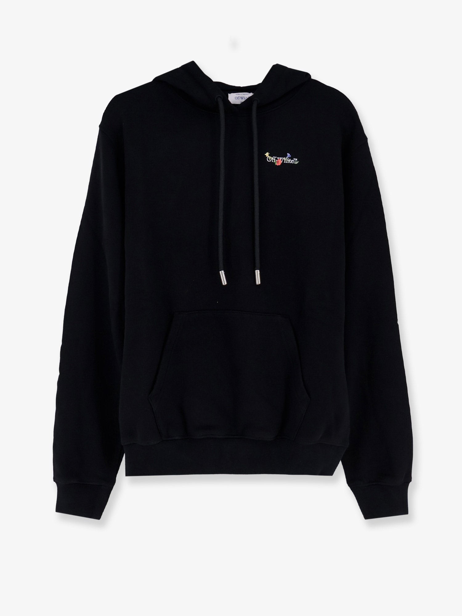 Off-White Cotton Sweatshirt With Multicolor Print