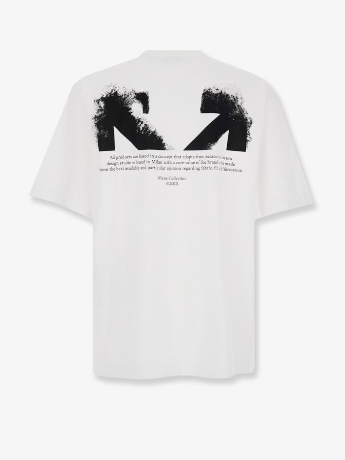 Off-White Cotton T-shirt With Frontal Logo