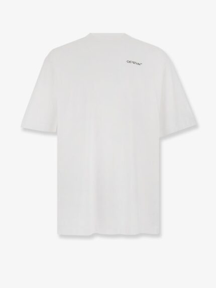 Off-White Cotton T-shirt With Frontal Logo