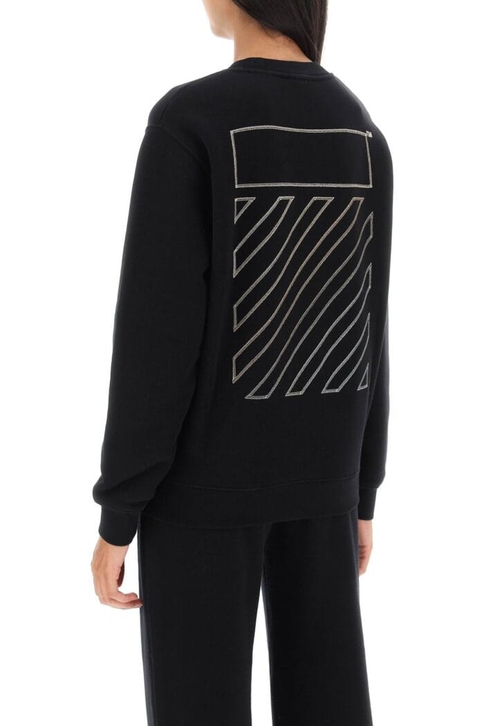 Off-white Crew-neck Sweatshirt With Diag Motif