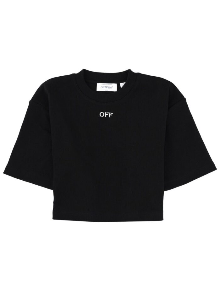 Off-white CROPPED T-SHIRT WITH LOGO