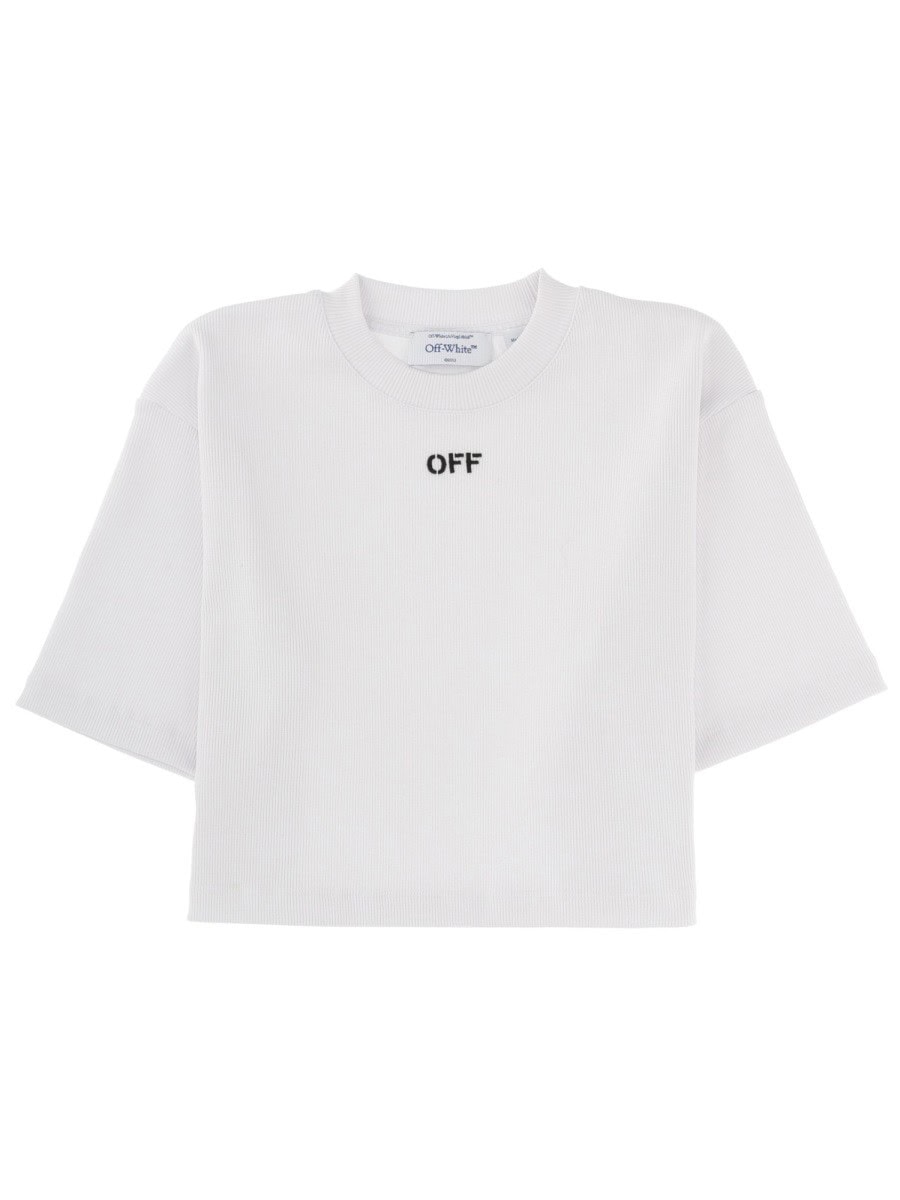 Off-white CROPPED T-SHIRT WITH LOGO