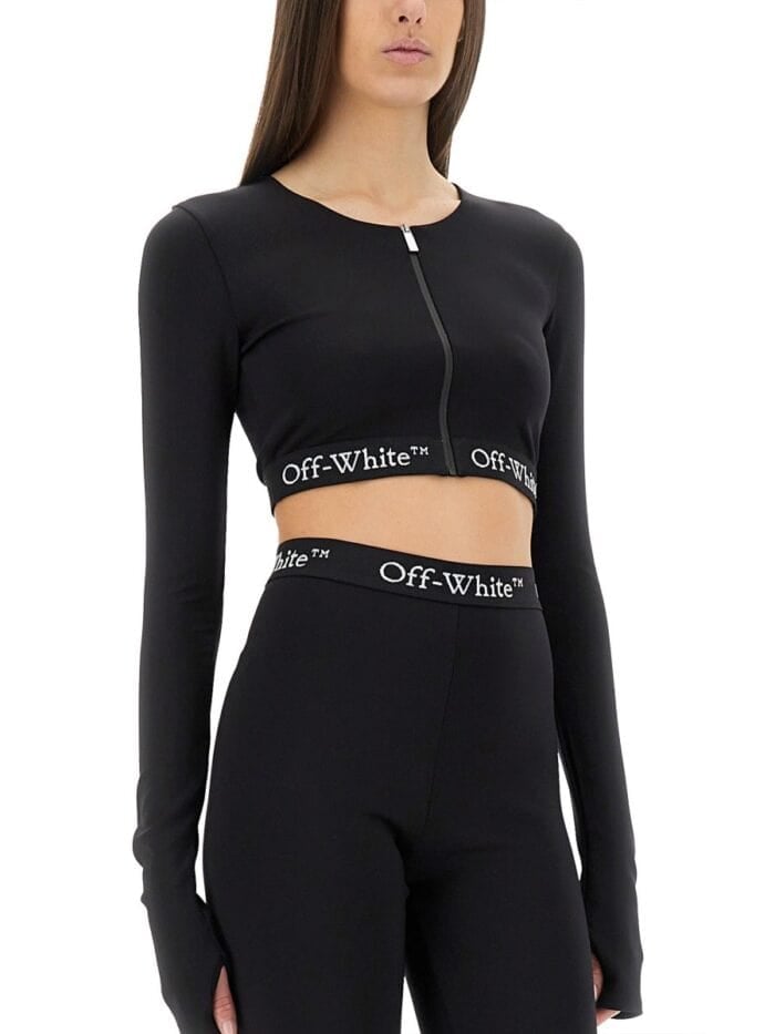 Off-white CROPPED TOP WITH LOGOED BAND
