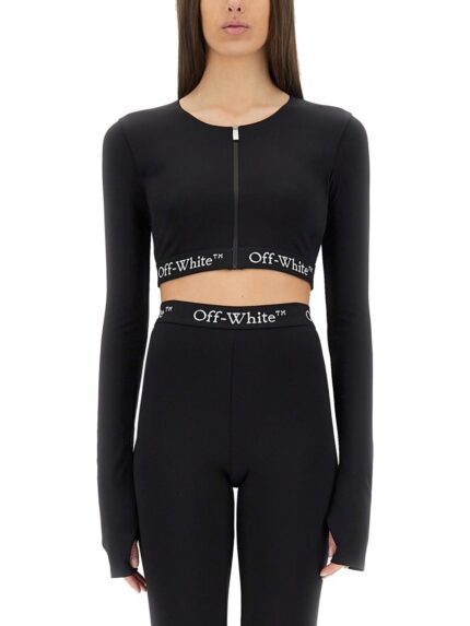 Off-white CROPPED TOP WITH LOGOED BAND